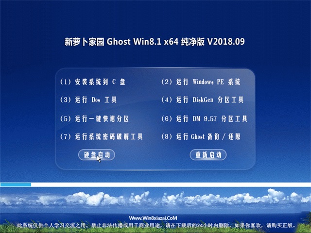 新萝卜家园Ghost Win8.1 x64 最新多驱动纯净版 v1809(完美激活)  ISO免费下载